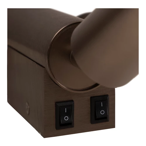 Lucide OTIMO - Wandspot / Wandlamp - 2xGU10 - Taupe | Essential - detail 1